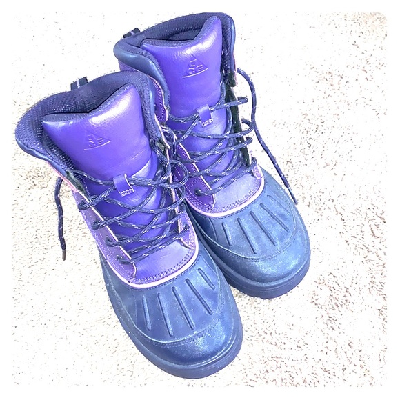 purple acg boots